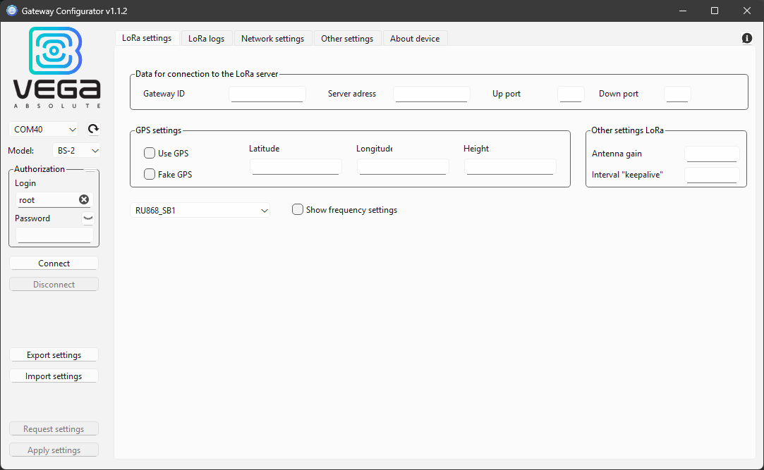 Vega Gateway Configurator