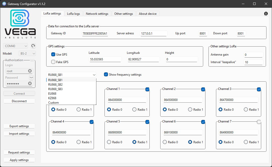 Vega Gateway Configurator