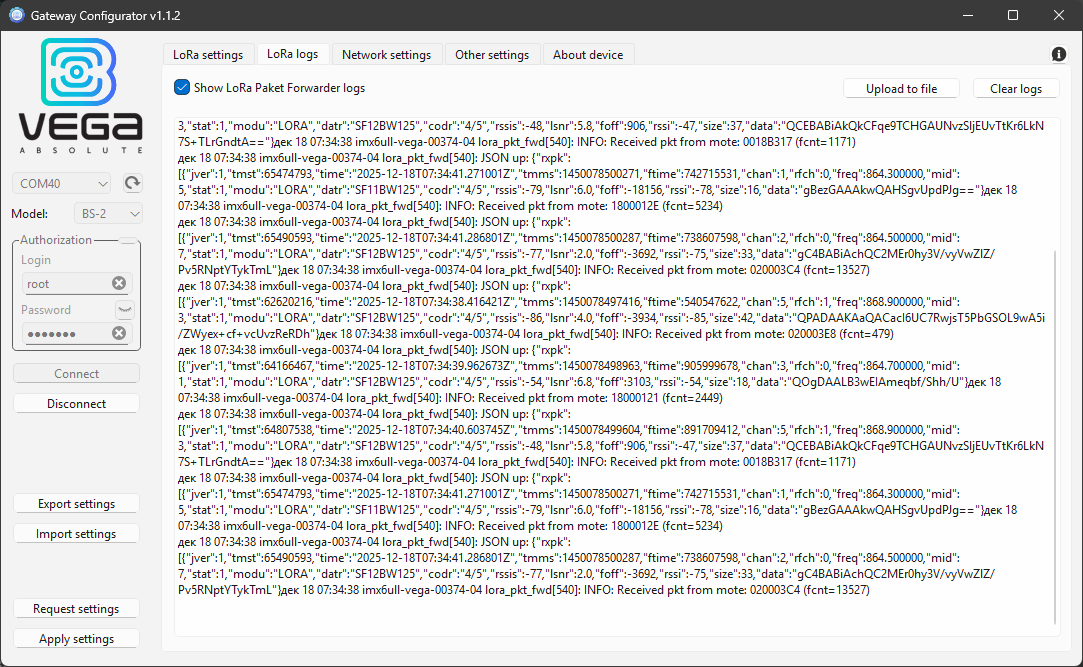 Vega Gateway Configurator